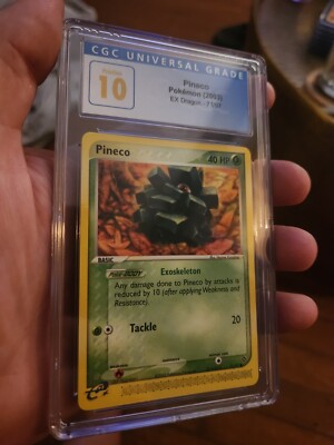 POP 3) CGC 10 PRISTINE Pokemon PSA 10 Pineco EX Dragon 71/97 2003