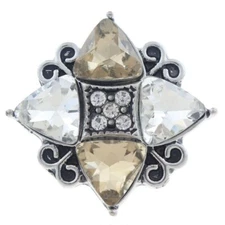 Snap Jewelry Rhinestone Clear Triangle 18-20mm Fits Ginger Charm Accessories New