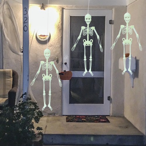Luminous Skeleton Body Horror Halloween House Tricky Props Scary Outdoor Decor - Picture 7 of 17
