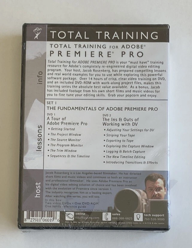 Total Training For Adobe Premier Pro Set 1 (DVD/DVD-ROM, 2003) - Image 2 of 2
