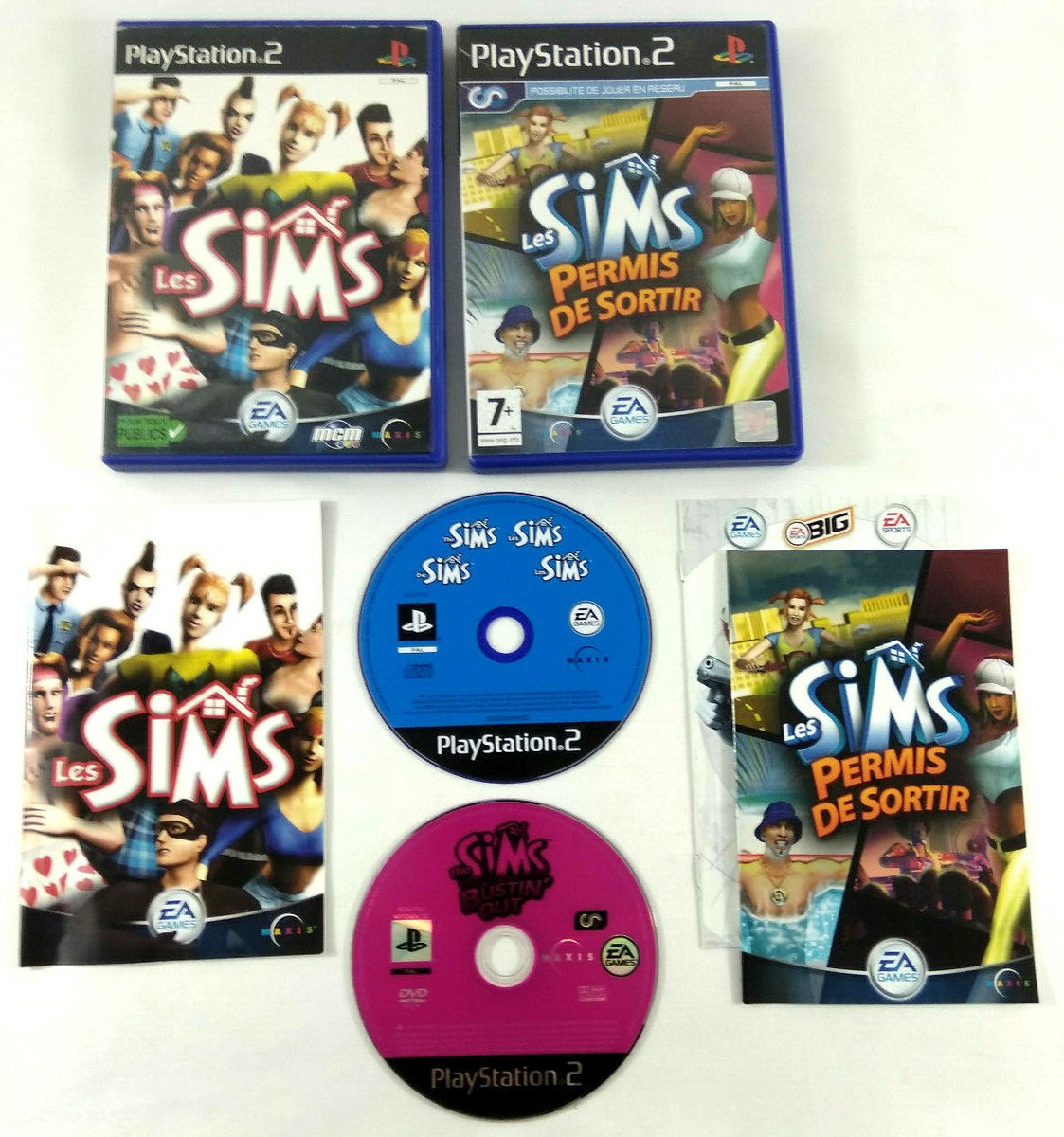 PlayStation 2 - Les Sims Coffret Pack Duo - Complet Et En Très Bon état (FRA)
