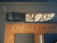 RATTLESNAKE SKIN Pocket Knife Belt Sheath - Belt Loop, No Strap, No Knife
