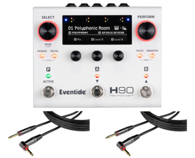 Eventide H90 Harmonizer Pedal + 2x Gator 20' RA Instrument Cable