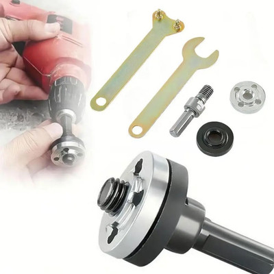 10mm 5Pcs Drill to Angle Grinder Adapter Set - Variable Rod Converter Tools