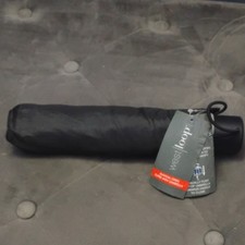 West Loop Black Windproof Compact Folding Men's Umbrella Polyester Solid