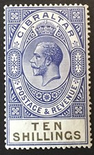 Gibraltar King George V 1925 Mint 10s stamp MNH