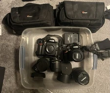 Nikon Camera Lot (Nikon D80, D3200, 4 Lenses, 2 Camera Bags, Other Accessories.