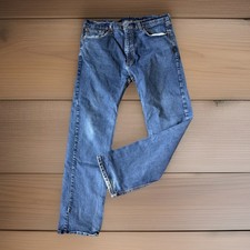 Vintage Levi's 505 Straight Leg Jeans Men's 36x32 Blue Denim Americana Western