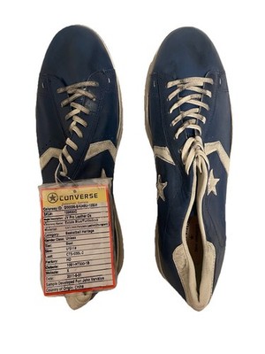 John Varvatos x Converse All Star Size 11 RARE LEATHER NAVY BLUE