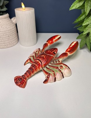 Gusseisen bunte Hummer Stiefelheber / Ornament | Coastal Sealife Deko Geschenk
