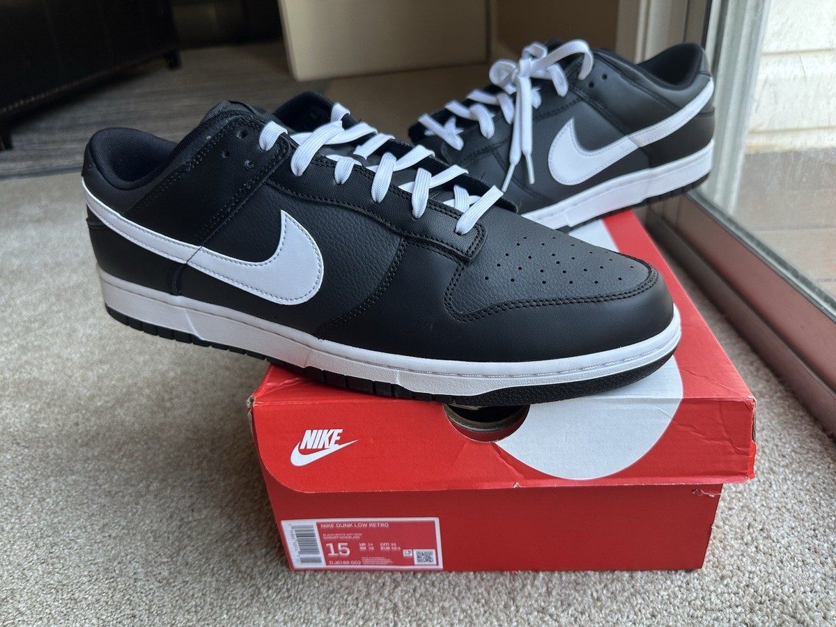 Nike Dunk Low Black Panda Size 15 Mens Reverse 2022 DJ6188-002 | eBay