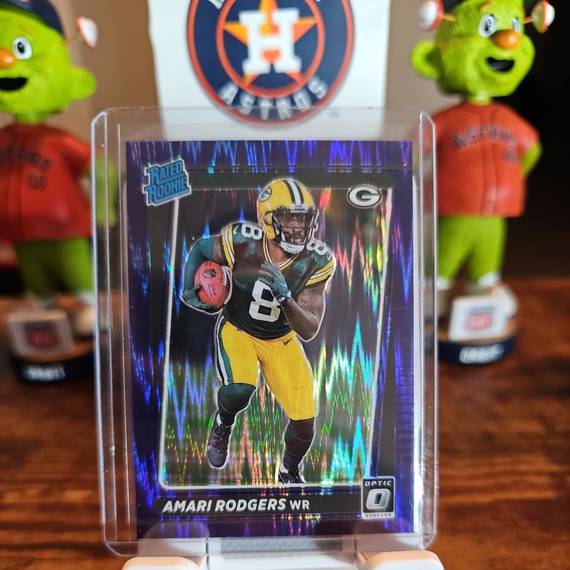 2021 Donruss Optic #261 Amari Rodgers Purple Shock RC