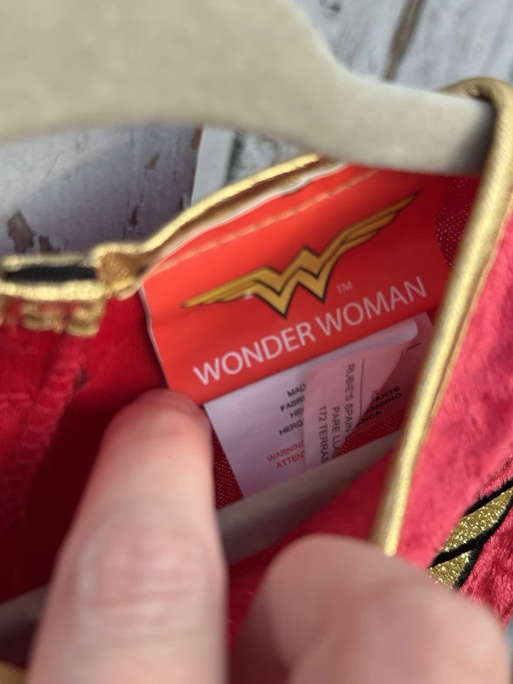 Vestido Disfraz Mujer Maravilla Rubíes Niña 18-24 Meses 2T Rojo y Azul Tutú Falda Foto 4 de 4