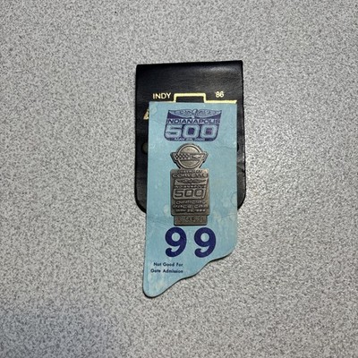 INDY 500 SILVER PIT BADGE 1986 #5968 Rahal Winner, Chevrolet Corvette Unused New