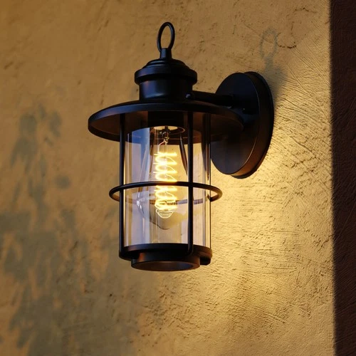 Vaxcel Lighting T0741 Lake Shore 10" Tall Outdoor Wall Sconce - Black - Picture 11 of 11