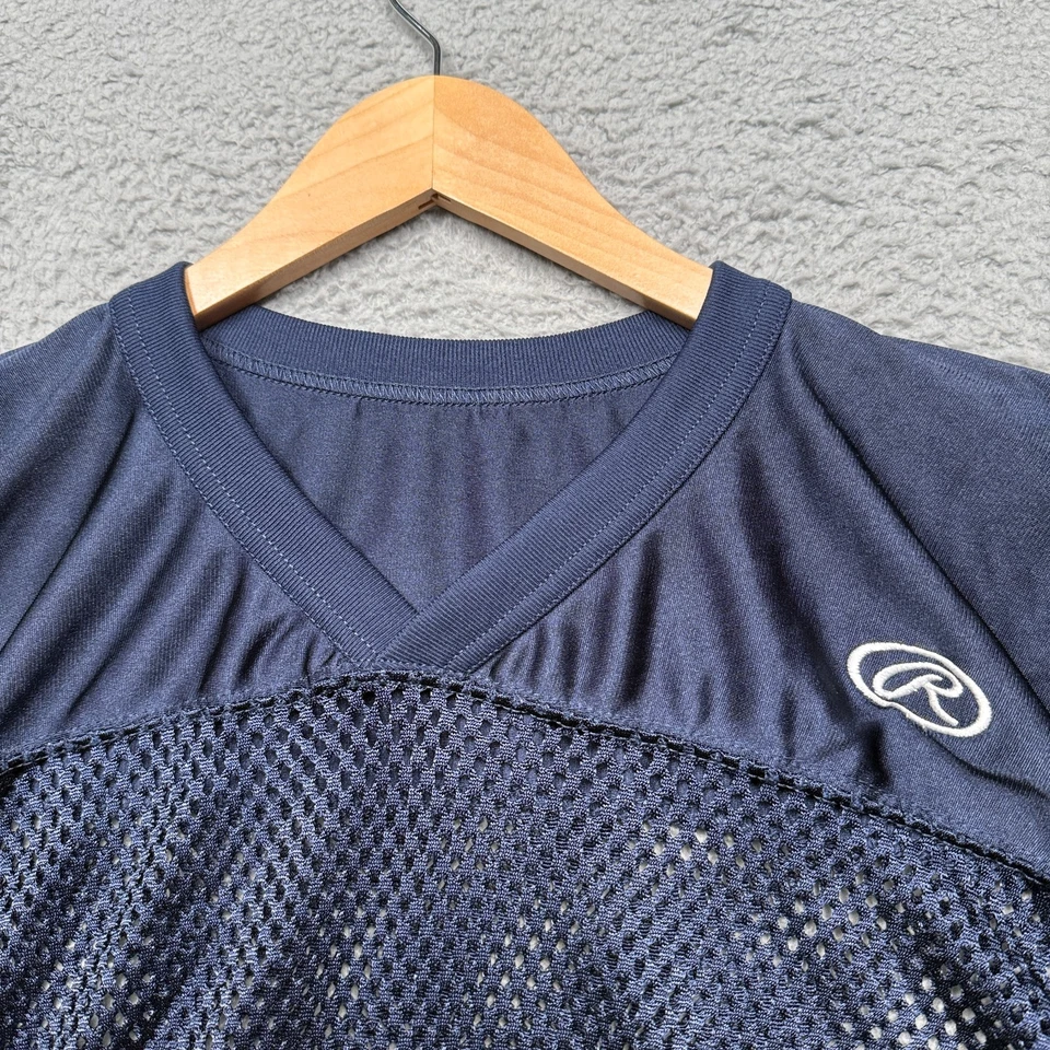 Rawlings Pro Cut Adult Size 2XL Football Practice Jersey Navy Blue Mesh - Image 3 of 4