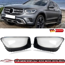 2PCS F&uuml;r Mercedes GLC X253 W253 19-22 Scheinwerferglas Streuscheibe Klar Linsen