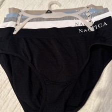 NAUTICA WOMEN  S 5 PACK BRIEFS PANTIES UNDERWEAR SIZE XL NYLON SPANDEX
