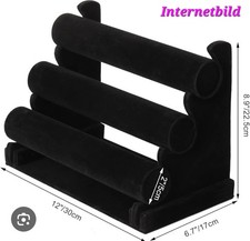 Schmuckständer | Schmuckhalter aus schwarzem Samt