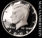 2004-S Silver Kennedy Half Dollar - Choice Gem Proof  Lustrous  #L3558