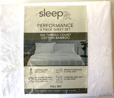 Sleep RX SleepRX 300 Thread Count 4-Pc. Sheet Set FULL White A11