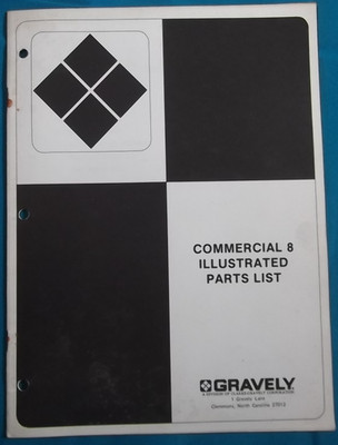 GRAVELY 15550E1 COMMERICAL 8 TRACTOR PARTS MANUAL BOOK CATALOG