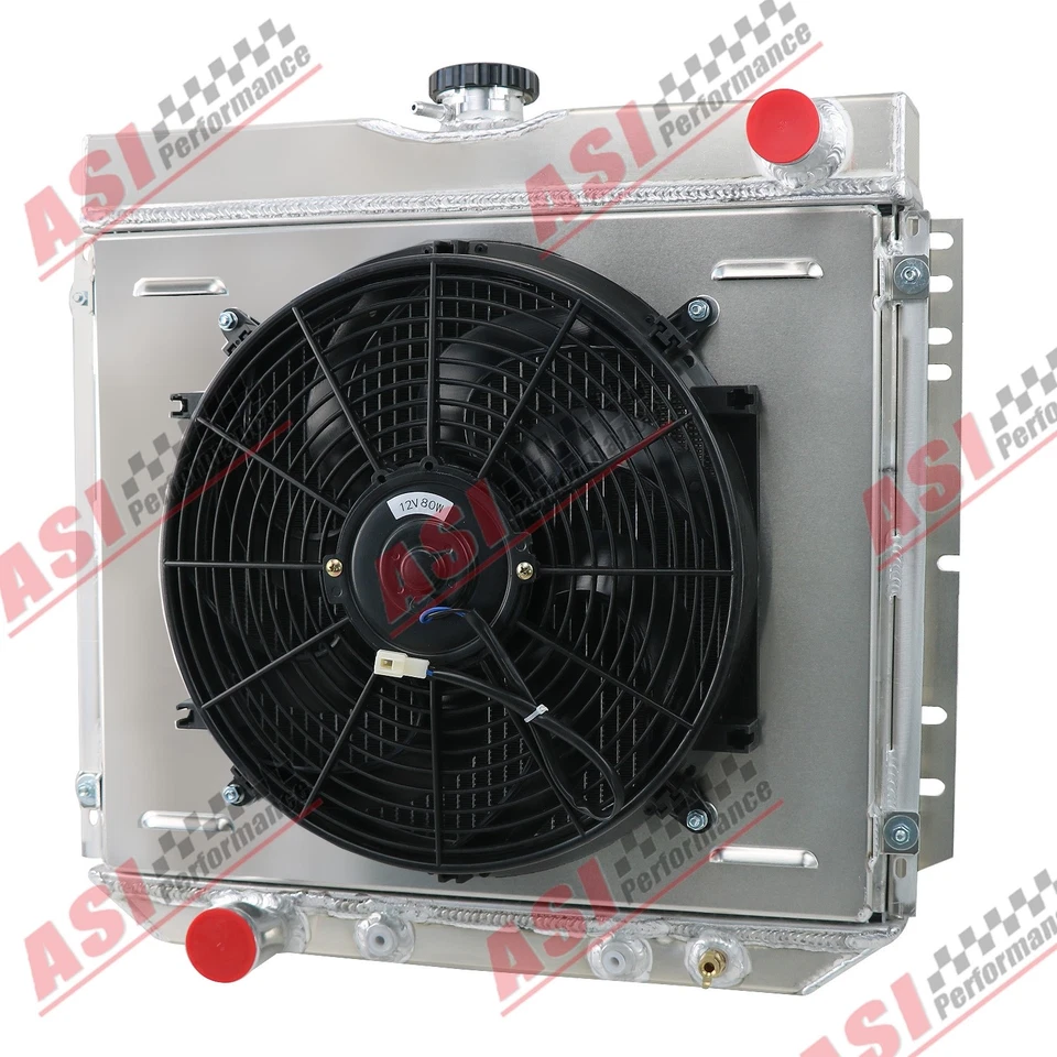 4Row Radiator Shroud Fan Relay For 1969-73  1970 Ford Maverick Mercury Cougar V8 Foto 2 de 4