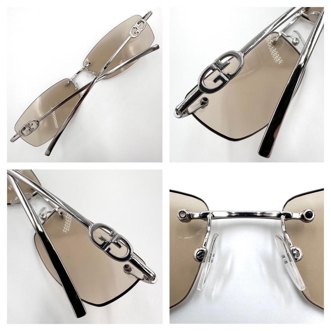 GUCCI グッチ サングラス 度なし GG1775/S サイドロゴ リムレス GUCCI Sunglasses GG1775/S Side Logo Rimless Silver Women's