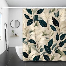 Fabric Shower Curtain Liner with Magnets, Waterproof Hotel Quality, 72 x 72 M...