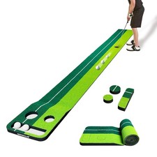Indoor Putting Green, Foldable Putting Mat Golf Pong Game Set, Golf Gifts for...