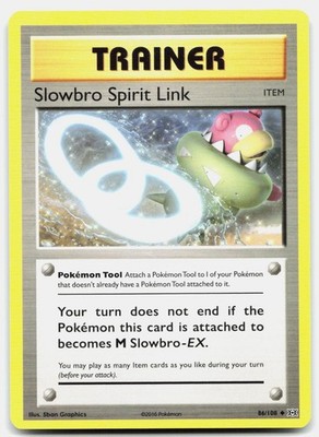 Slowbro Spirit Link 86/108 Uncommon Evolutions Pokemon LP 5ban Graphics