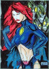 2013 Women of Marvel Series 2 SketchaFEX of Goblin Queen by Jordan Butler 1/1