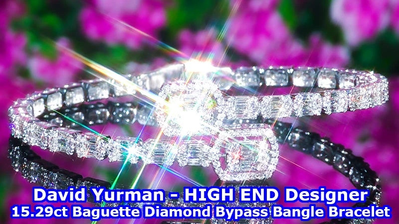 DAVID YURMAN Brazalete de Diamantes Oro 14K Diamante Tenis Brazalete Bypass Foto 3 de 4