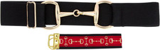 1.5" Elastic Equestrian Belt Bit Buckle Leather Key Strap for Horseback Riding