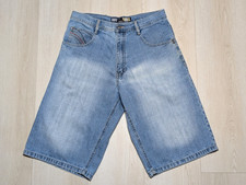 Southpole Men s 34 Jorts Long Jeans Shorts Blue Fade Baggy Hip Hop Skater Y2K