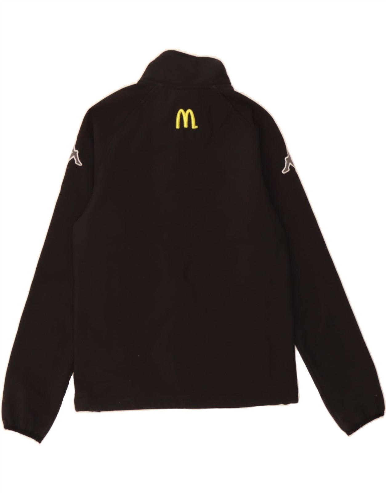 KAPPA Boys Graphic Tracksuit Top Jacket 11-12 Years Black Polyester JJ12 image 2