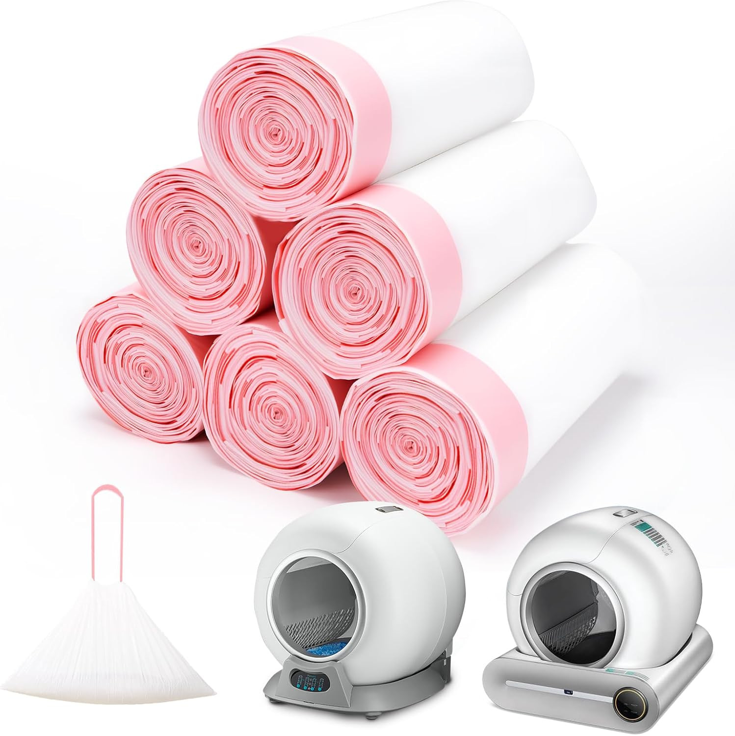 120 Count Heavy Duty Litter Box Liners Compatible Petcove Ducksky Automatic Bags