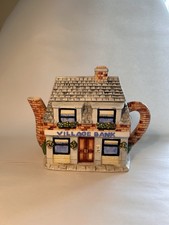 Annie Rowe The Village Collection - Village Bank- Teapot Collectable