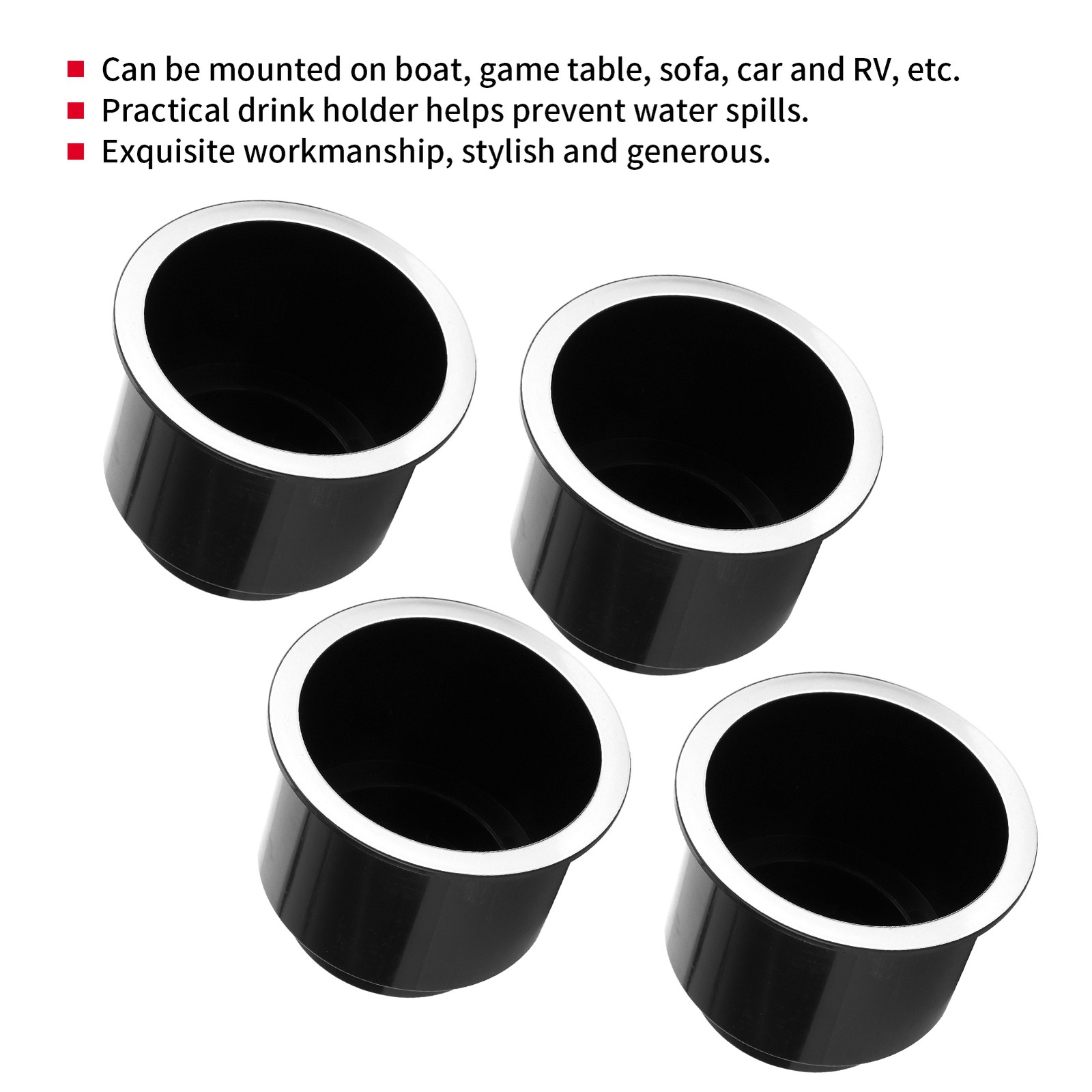 4pcs Water Cup Holder Stand Accessory For RV Car Ship Yacht Modification