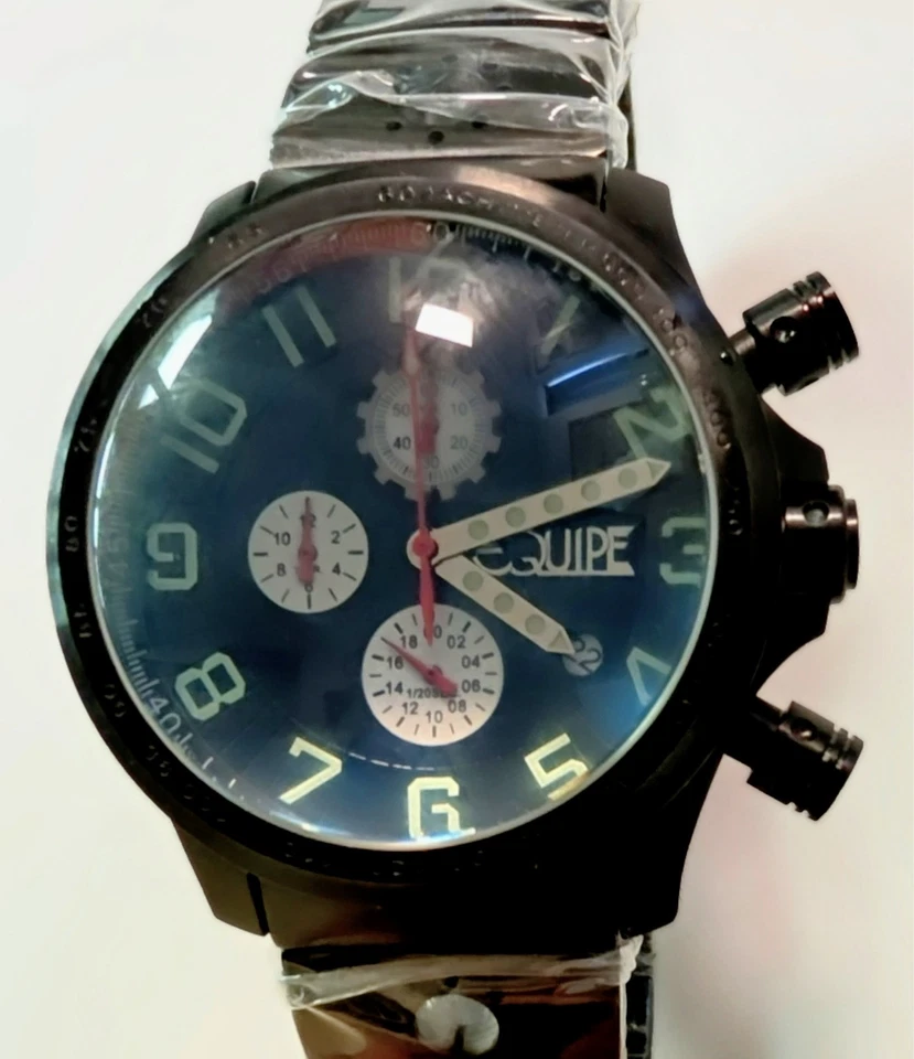 Equipe Reloj Hombre Cronógrafo Pistones Botones Cristal Curvo Nuevo con Garantía Completa Foto 2 de 4