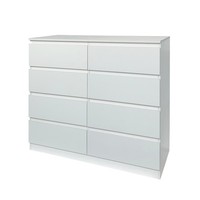 Kommode 8 Grifflose Schubladen Thekla Weiß Sideboard Hti-Living