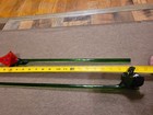 Vintage 2 BEAUTIFUL HAND BLOWN ART GLASS FLOWERS w/ 19' GREEN LONG Glass STEMS  — photo 9