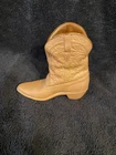 VINTAGE FRANKOMA POTTERY COWBOY WESTERN BOOT 4 1/2 INCH TALL