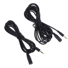3-pole Male to Female Extend Cord Line AUX Wire for Headset Mics with 2.5mm Port