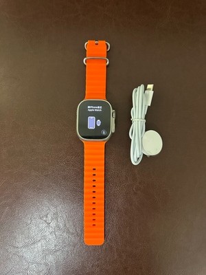 Apple Watch Ultra 2 GPS + Cellular 49mm Titanium - Orange Ocean Band - Re-new
