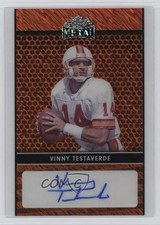 2024 Leaf Collective Auto Orange Shimmer /8 Vinny Testaverde #LA-VT1 Auto 0f55