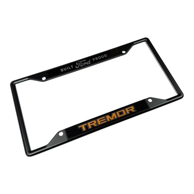Ford Tremor (Orange Script) Black License Plate Frame (Licensed)