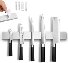 Magnetic Knife Holder for Wall, No Drilling Magnetic Knife Strip Adhesive Knife