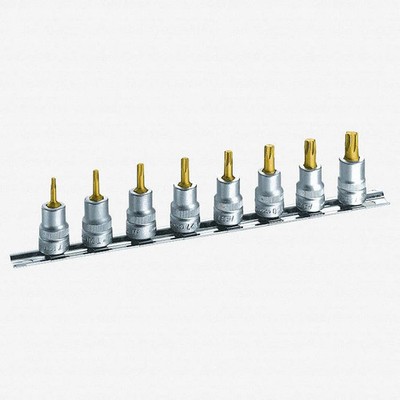 Hazet 8802T/8H 8 Pc TORX  Titanium-Nitride 3/8'' Socket Set
