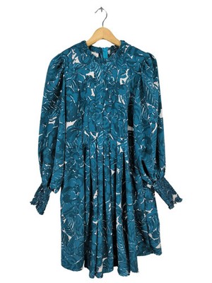 Stella and Lori Blumenmuster Cocktailkleid Blau Weiß Gr. 36
